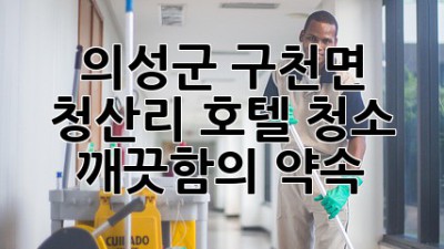 의성군 구천면 청산리 호텔 청소: 깨끗함의 약속